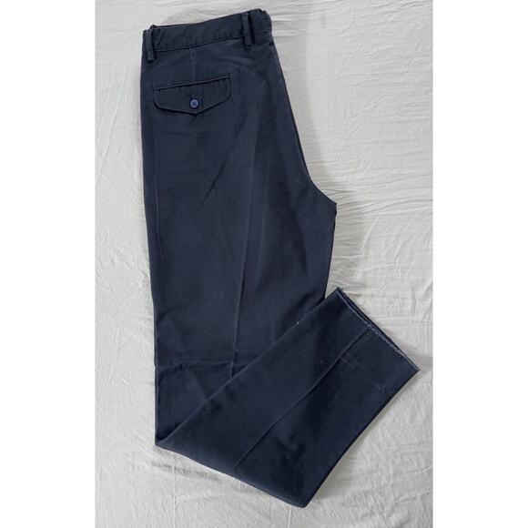 Faconnable Vintage Washed Pleated Chino Pants. Navy Blue, Actual 37. NWOT!! - Picture 2 of 7